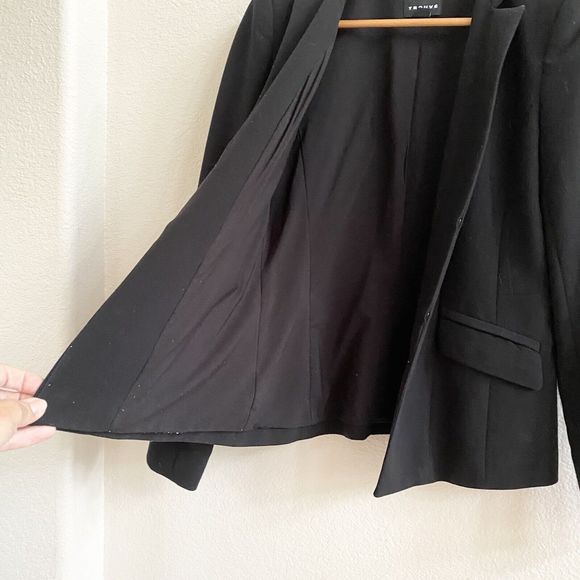 Trouve Black Open Front Oversized Blazer Suit Jacket Womens Size Medium‎ - Picture 7 of 11